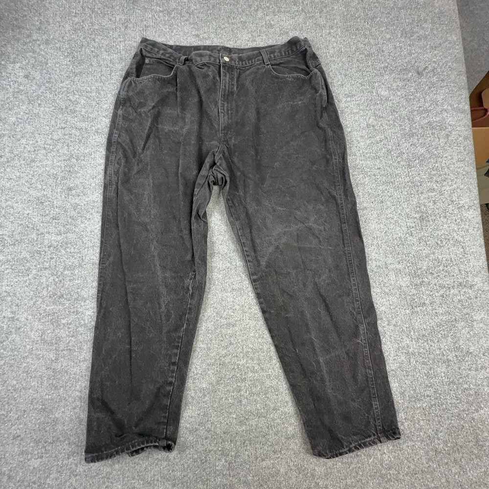 Vintage Gitano Jeans Womens 38 Charcoal Wash High Rise Relaxed Tapered Denim